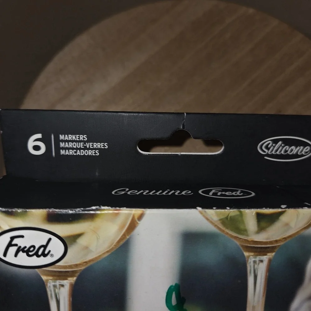 Fred & Friends Wine Lives Cat Wine Glass Markers Set of 6 Silicone Charms Multi